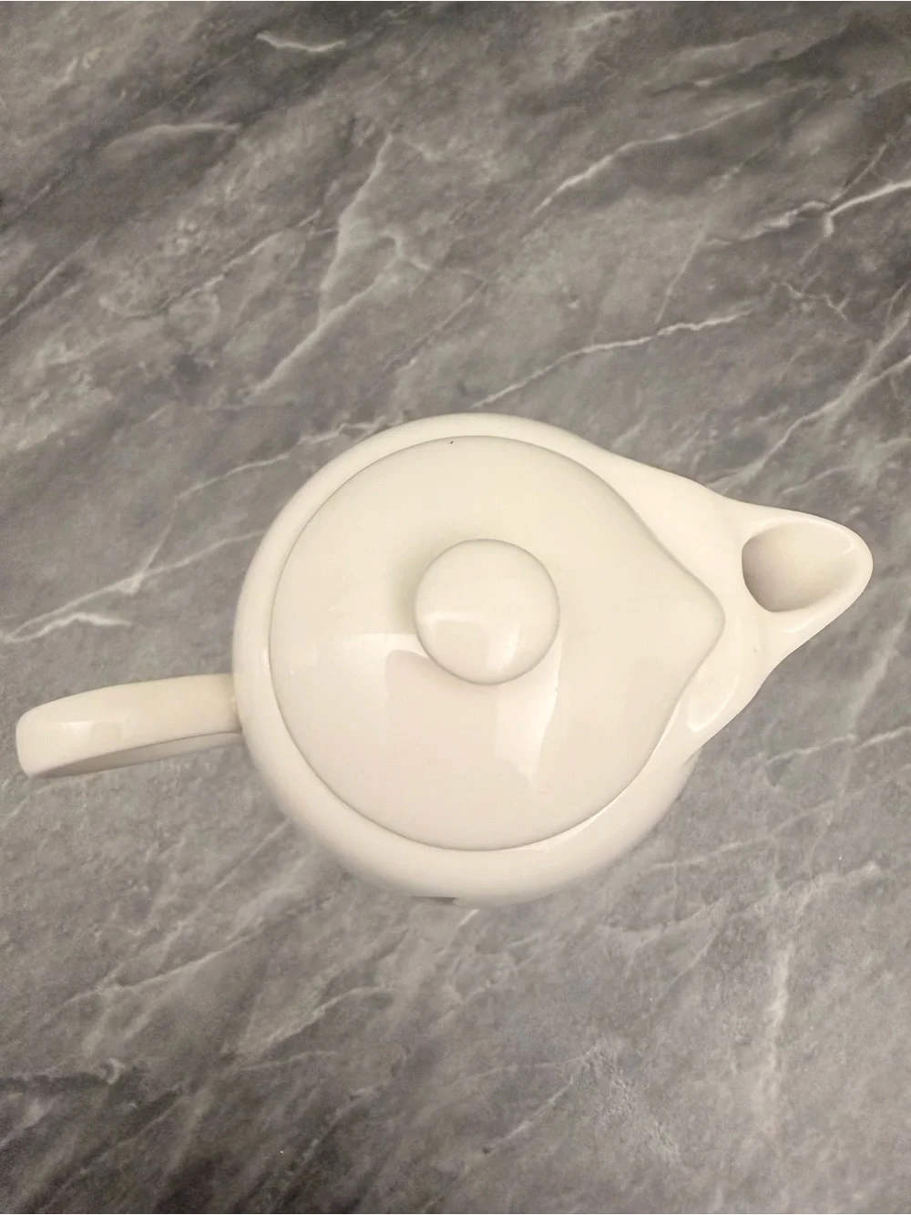 VTG Homer Laughlin Silver Metallic Leaf Teapot with Lid Mid Century Modern MCM